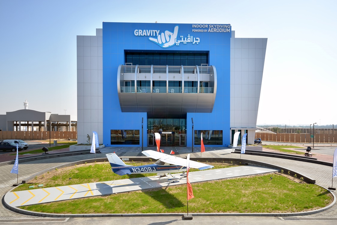 Gravity indoor skydiving Bahrain built by contractor in Bahrain, Poullaides Construction Company