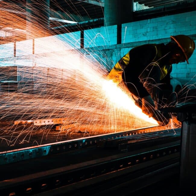 Metal workshop by contractor in Bahrain, Poullaides Construction Company